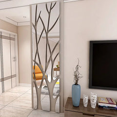 3D Acrylic Lucky Tree Wall Stickers DIY Stickers Art Mirror TV Background Wall Stickers Home Living Room Bedroom Home Decor Mirror Art