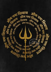 Golden Om Hindu Symbol Ganesha Poster  Indian God Canvas Prints Wall Art for Living Room Bedroom  Minimalist Decor Spiritual Hom