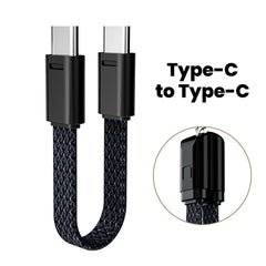 60W USB C To Type C Short Keychain Cable For Samsung Xiaomi 16.5cm 27W Type C To Lightning Charging Cable For iPhone Power Bank