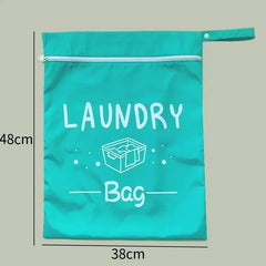 Travel Laundry Bags with Zip, Waterproof Laundry Bag Travel, Reusable Wet Bag with Zip, Waterproof Laundry Bag for Fitness