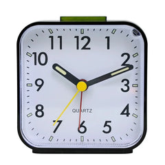 1pc Simple Night Light Small Alarm Clock, Bedside Desktop with Snooze Function Household Creative Plastic Quartz Clock