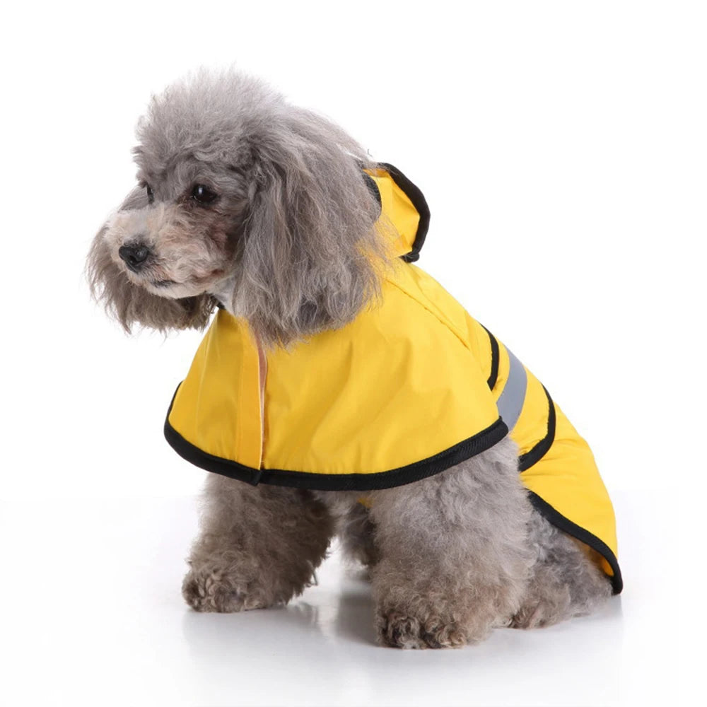Keep Your Pet Dry And Comfortable - Adjustable Waterproof & Windproof Dog Raincoat!