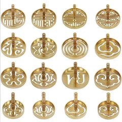 Incense Burner Accessories Copper Metal Lotus Cloud Hollow Out Printing Pressing Equipment Tools Chinese Living Room Incense