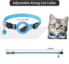 Anti-Lost Cat Collar for Airtag GPS Tracker Protective Case With Bell Reflective Cats Accessories Pet Products