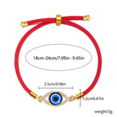 Turkish Evil Eye Bracelets For Women Men Handmade Braided Black Red Rope Lucky Bracelet Fashion Couple Friendship Jewelry Gifts