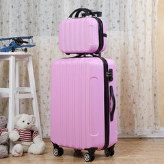 Fashionable  Ladies Luggage Suitcase with Mother-Child Design Universal Wheels Travel Bag 2024 Spring New Style ABS Mate...
