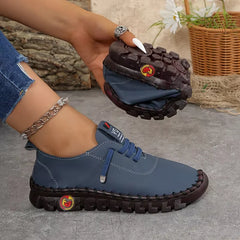 Sneakers Women Shoes Loafers Lace Up Leather Flat New Spring Casual comfortable Mom Shoe Mujer Zapatos Chaussure Flat Shoes