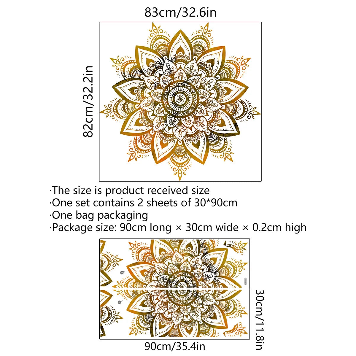 Mandala Lotus Vinyl Wall Stickers Bohemian style For Living Room Decoration Bedroom accessories Wall Decor Room Decor Aesthetic
