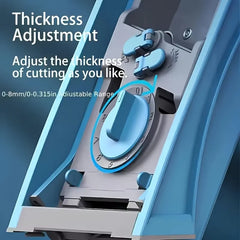 Safe Adjustable Vegetable Slicer - 4 Modes (Dicer, Julienne) Kitchen Chopping Tool (SkyBlue)