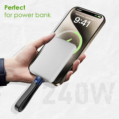 NEW 40Gbps 8K@60Hz PD 240W USB4 Type C to C Short E-Marker Cable Video Data Charge 3 in 1 With Key Chain for MacBook Power Bank