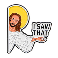 Sacred Jesus Enamel Pins Funny Cartoon Quotes Pin Badge on Backpack Women's Brooches Costume Accessories Fashion Jewelry Gifts
