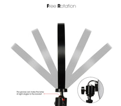 26cm 10 inch Led Ring Selfie Light Dimmable Photography Lighting Kit Usb Charge Lamp With Tripod For Live Video 120 Lamp Beads