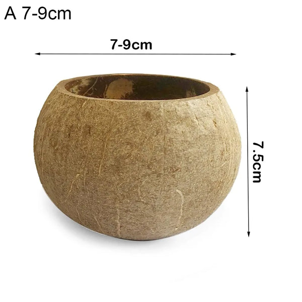 Coconut Shell Candle Bowls Natural Decorative Bowls Wood Candle Container for DIY Home Crafts Making Farmhouse Table Centerpiece Home Decor