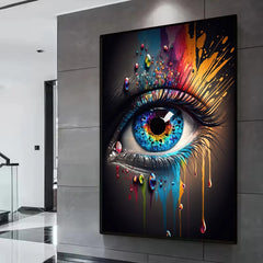 Classic Abstract Eye Canvas Wall Art Poster for Home Decor