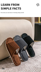 Men’s Open Toe Slippers Anti-Slip Indoor Home Shoes