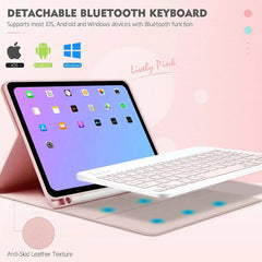 For iPad 5th Gen 2017 6th Gen 2018 9.7 Inch Case, Bluetooth keyboard case for iPad Air 1 Air 2 Pro 9.7 Inch keyboard Cover Funda