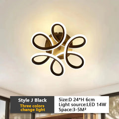 Modern Baked Enamel Finish LED Ceiling Lamp 3 Color Temperature Corridor Lights Balcony Lamps Bedroom Living Room 110V-240V