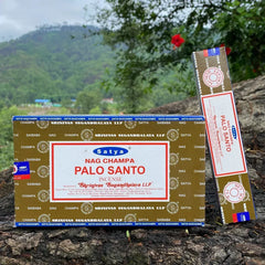 12box/6box Satya India Stick Incenses White Sage Sandalwood Palo Santo Peruvian Sacred Wood Aromatherapy Home Incense NAG Champa