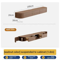 Solid Wood Suspended TV Stand Creative Wall-mounted Storage TV Cabinet Living Room Furniture Home Designer Center Table h