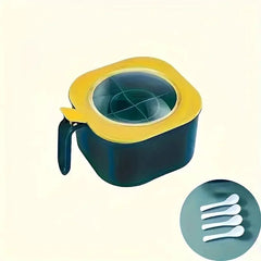 A 4-In-1 Large Capacity Seasoning Box with a Lid And Spoons Comes with Four Spoons for in The Home Kitchen for Salt Containers