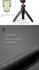 MT-08 Mini Extendable Desktop Tripod Handheld Photography Bracket Stand w/ Flexible Ballhead 1/4 Inch Screw Mount for Selfie