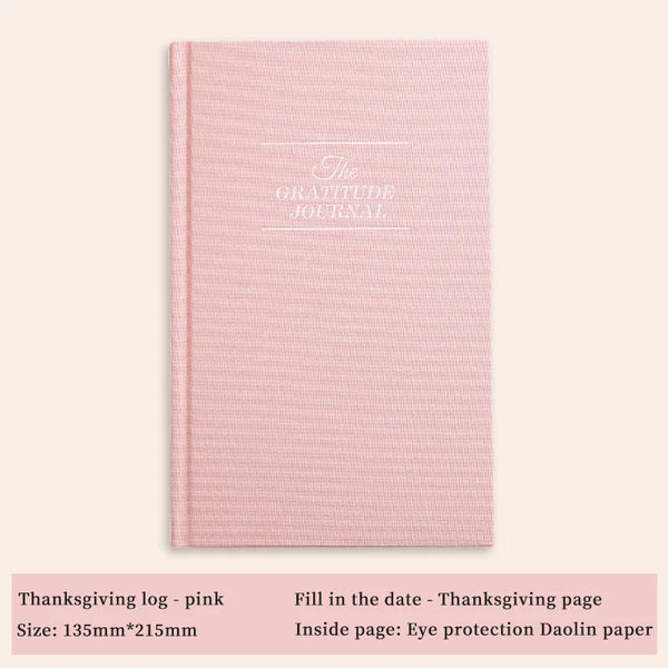 A5 Cloth Notebook Gratitude Book English Self Care Diary Daily Planner for Positive Mindfulness Practice