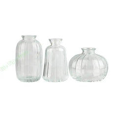 G5AB Set Of 3 Minimalists Glass Small Bud Vases For Living Room Table Centerpieces Home Decor