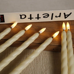 6pcs 11" Led battery operated flickering 3D Wick Spiral LED taper candle lamp candlestick Xmas wedding table Church Decor 28cm