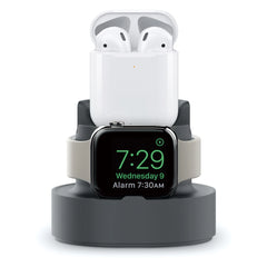New Upgraded 2-in-1 Silicone Stand for Apple Watch iphone for Airpods Charging Base for iwatch Night Dock for IPhone14 15Pro Max