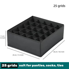 Socks & Underwear Organizer Box – Washable Drawer Storage