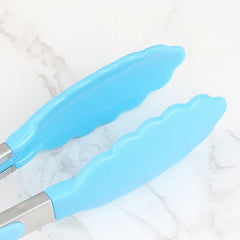 Silicone BBQ Grilling Tong Kitchen Cooking Salad Bread Serving Tong Non-Stick Barbecue Clip Clamp Stainless Steel Tools Gadgets