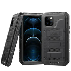 Heavy Metal Shockproof Anti-Drop IP68 Waterproof Case For iPhone XS XR 8 7 16e 15 14 Plus 13 12 11 Pro Max Cover Screen Protect