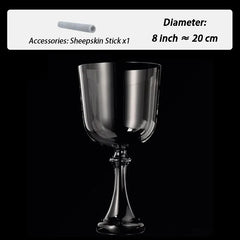 Handheld Crystal Singing Bowl 6/7/8 Inch Transparent Sound Bowl Yoga Meditation Tibetan Bowls Sound Healing Musical Instruments