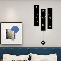 Nordic Clock With Pendulum Large Size Wall Watch Modern Design For Home Decoration Big Duvar Saati Decor