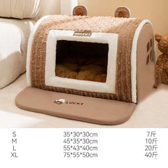 Autumn and Winter Dog Thousand Birds Grid Drawer Dog Kennel Large Dog Large Dog Kennel Deep Sleep Cat Kennel Pet Kennel Pet Shop