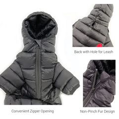 Winter Dog Clothes Overalls for Small Medium Dogs Luxury Fashion Lightweight Down-Like Cotton Padded Puppy Coat Soft Warm Jacket Pet Shop Pet Clothing