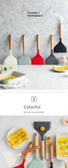 Silicone Spatula Cooking Utensils Beef Meat Egg Kitchen Scraper Wide Pizza Shovel Frying Non Stick Spatula Kitchenware Tools