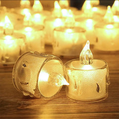 3-96Pcs Flameless LED Candle Creative wishing Led Tea Light Warm White Flameless Candle Halloween Christmas Decor Candle Light