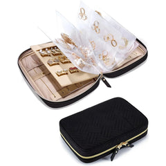 Jewelry Travel Organizer Case for Home Jewelry Organizer Storage Ring Binder Clear Bags Zipper Rolls Pouch for Necklaces，Rings