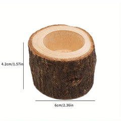 Wood Tea Light Candle Holders Rustic Tealight Candlestick Home Table Wedding Birthday Party Valentine's Day Home Decorations