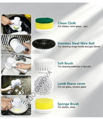 Electric Spin Scrubber, Bathroom Cordless Cleaning Brush Power Scrubber with  Replaceable Brush Heads, Electric Cleaning Brush