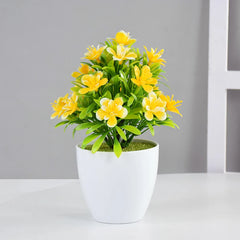 1pc Artificial Potted Plant Small Bonsai Flowers Pot Simulated Tree Ornaments Wedding Home Hotel Office Table Decor Fake Plants