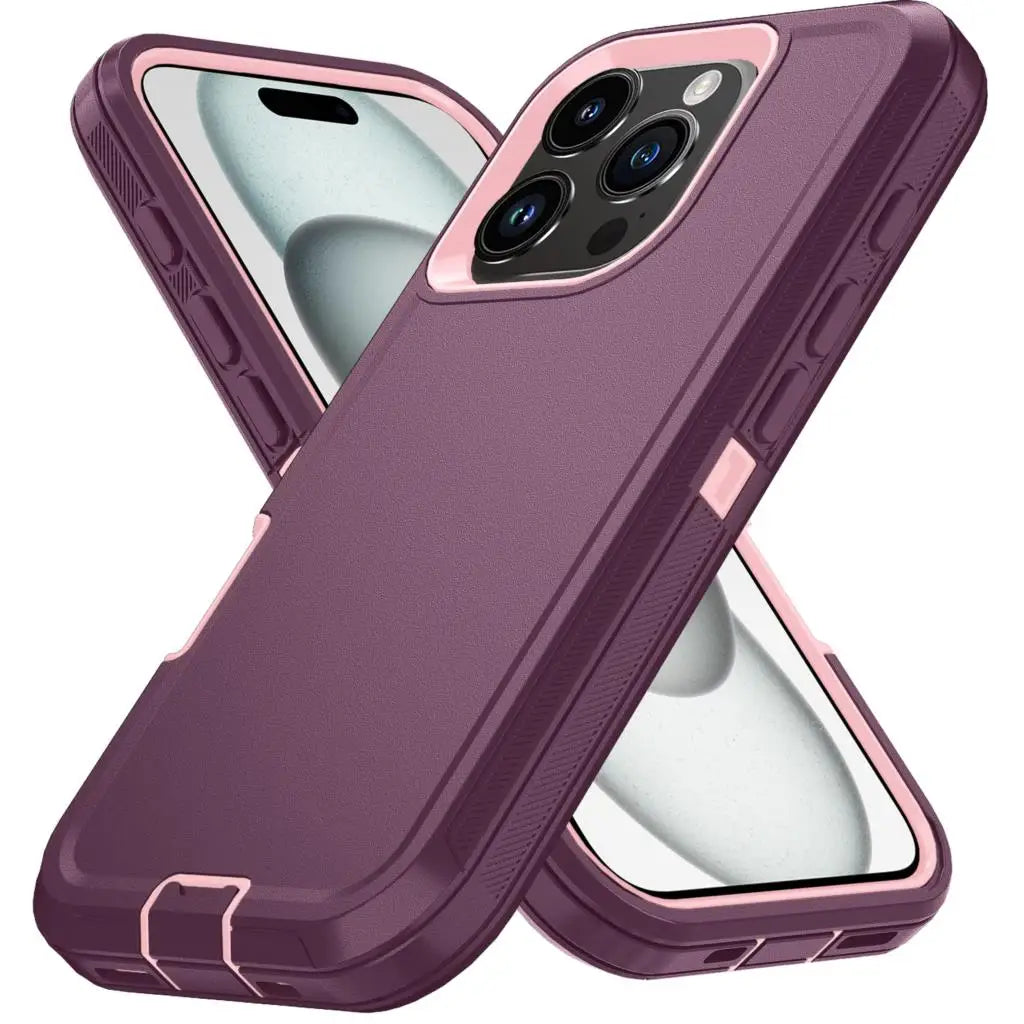 For iphone 11 12 13 14 15 Pro Max X XS XR XSMAX 7 8 Plus SE2 SE4 Armor Shockproof Defender Case Heavy Duty Tough Dustproof Cover