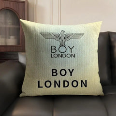 Brand B-BOY LONDON Cushion Cover Natural Linen Organic Fabric Double-Sided Printing Sofa Home Decor Breathable Environmentally