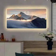 Digital perpetual calendar electronic clock hanging watch decoration artist uses restaurant clock wall hanging light Home Decor