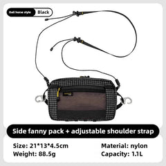 Dyneema Tactical UHMWPE Fanny Pack Waterproof UltraLight 1.1L Multi Pocket for Cycling Running Hiking Camping Outdoor Sports