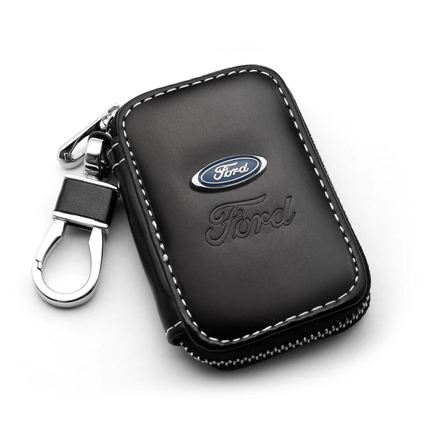PU Leather Car Key Case for Ford Focus & Fiesta Models