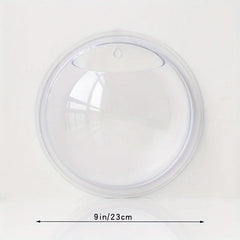 Classic Round Geometric Pattern Plastic Wall Hanging Vase with Plant Stand Wall Decor for Green Plants and Flowers, Fish Bowl