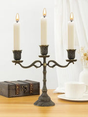 Creative Home Decorations Zinc Alloy High-grade Classical Candles Taipei European Decoration Hotel Wedding Three-Headed Candlest