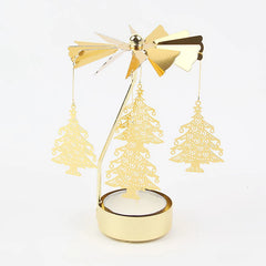 1pc Metal Hot Rotating Candle Holder Christmas Rotating Candle Holder Dinner Party Wedding Party Candle Holder Home Decor